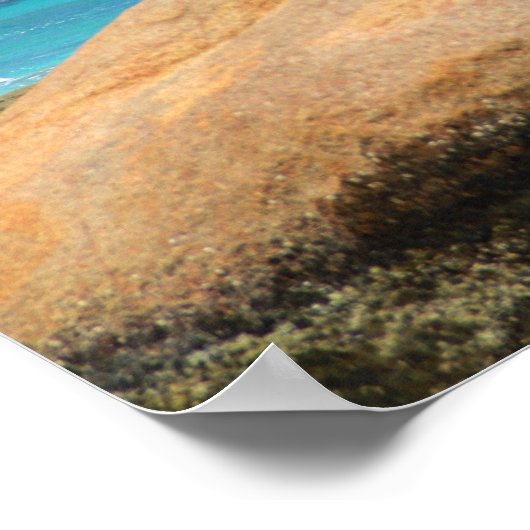 Poster Voilier Passant Par La Plage (Coin)