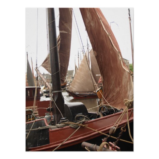Poster Voilier, Port (Devant)