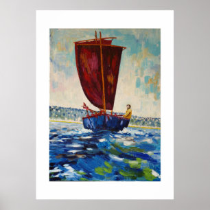 Poster voilier traditionnel au large de l'Ecosse