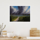 Poster : "Voilier vers la péninsule Bleue" (Cuisine)