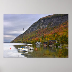 Poster Voiliers au repos sur le lac Willoughby, Vermont