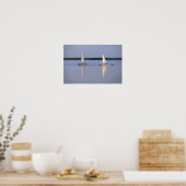 Poster Voiliers jumeaux en voile matinale (Cuisine)