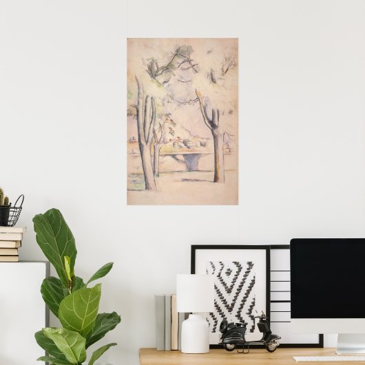 Poster Voir à travers les arbres par Paul Cezanne, Art Vi (Bureau à domicile)