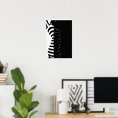 Poster Voir à travers Silhouette (Bureau à domicile)