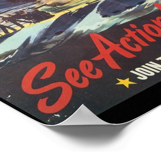 Poster Voir Action Now World War II (Coin)