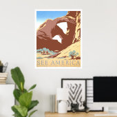 Poster Voir America Travel 1939 WPA (Bureau à domicile)