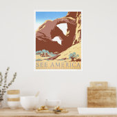 Poster Voir America Travel 1939 WPA (Cuisine)