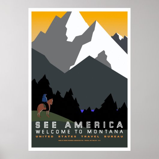Poster Voir Amérique - Bienvenue au Montana (Devant)