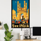 Poster Voir Inde (Bureau à domicile)