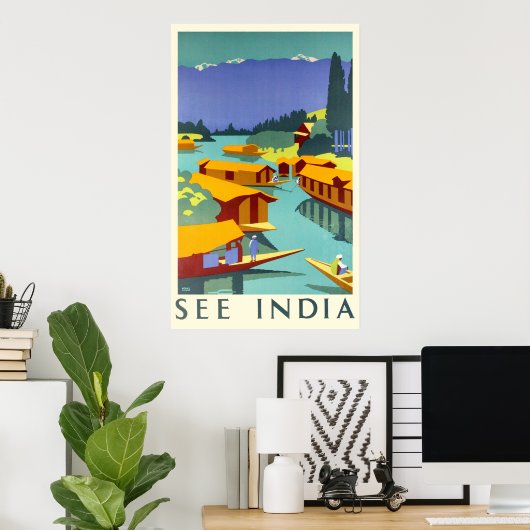 Poster Voir Inde (Bureau à domicile)