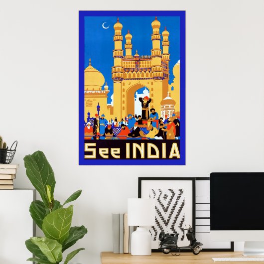 Poster Voir Inde ~ Hyderabad ~ Vintage voyage (Bureau à domicile)