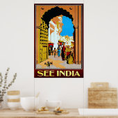 Poster Voir Inde ~ Vintage voyage (Cuisine)