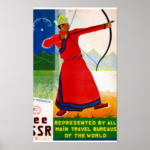 Poster Voir l'affiche du Vintage voyage de l'URSS restaur