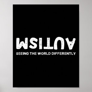 Poster Voir Le Monde Différemment L'Autisme À L'Inverse
