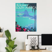 Poster Voir l'impression de l'Amérique du Sud (Bureau à domicile)