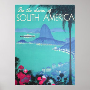 Poster Voir l'impression de l'Amérique du Sud