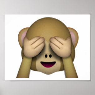 Poster Voir No Evil Monkey - Emoji