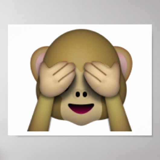 Poster Voir No Evil Monkey - Emoji (Devant)