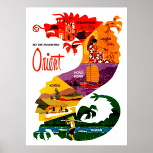 Poster Voir Orinet. Pays d'extrême orient à l'intérieur d