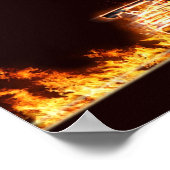 Poster Voiture à flammes (Coin)