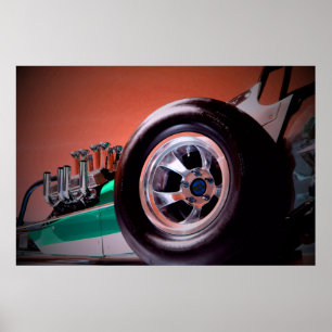 Poster Voiture à moteur gonflé de nostalgie