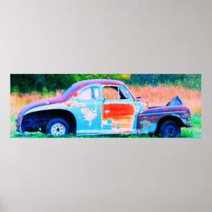 Poster Voiture abandonnée