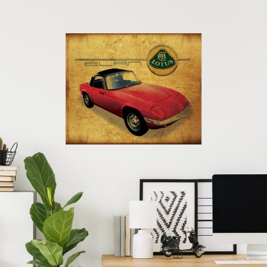 Poster Voiture ancienne Lotus Elan (Bureau à domicile)