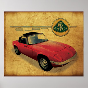 Poster Voiture ancienne Lotus Elan