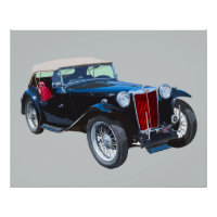 Voiture Antique Mg Tc Noir