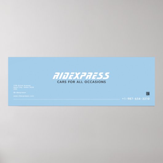 Poster Voiture, Blue (Devant)