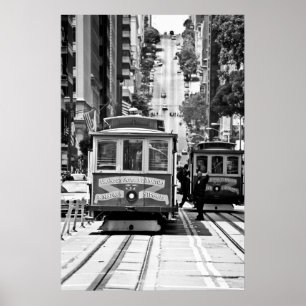 POSTER VOITURE CÂBLE À SAN FRANCISCO