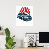 Poster voiture civique (Bureau à domicile)