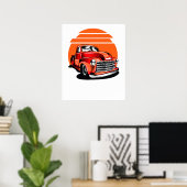 Poster voiture classique (Bureau à domicile)