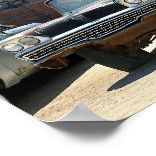 Poster Voiture classique à deux portes rouillée 1959 (Coin)