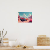 Poster Voiture Classique Dans Le Désert (Cuisine)