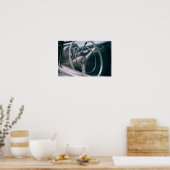 Poster Voiture Classique Intérieur Rétro Automobile Du Mi (Cuisine)