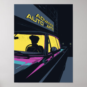 Poster voiture classique Newport – la voiture de Papa