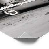 Poster Voiture classique noire et blanche 1968 Europe (Coin)