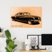 Poster Voiture classique rare Tucker 1948 (Bureau à domicile)