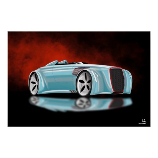 Poster Voiture concept Retro (Devant)