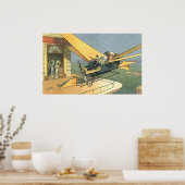 Poster Voiture convertible Steampunk de science-fiction v (Cuisine)