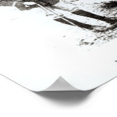 Poster Voiture d'ambulance sur l'un des chemins de fer lé (Coin)