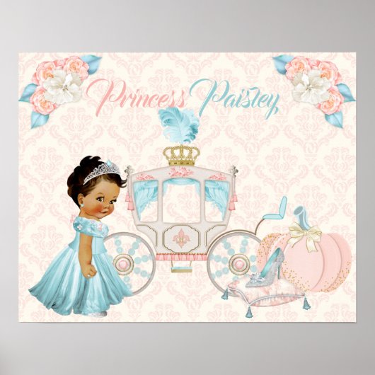 Poster Voiture de conte de fées Princesse Personnalisée p (Devant)
