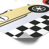 Poster Voiture de course Anniversaire Carte de jalon Anni (Coin)