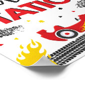 Poster Voiture de course Anniversaire Fête Deux Fast Fusi (Coin)