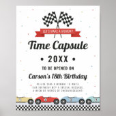 Poster Voiture de course Anniversaire Heure Capsule Signa (Devant)