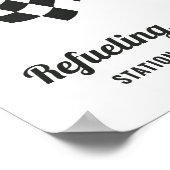 Poster Voiture de course Anniversaire Refuge Alimentation (Coin)