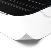 Poster Voiture de course avec drapeau à damier (Coin)