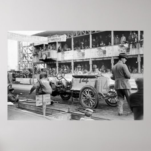 Poster Voiture de course de la Coupe Vanderbilt : 1910 (Devant)
