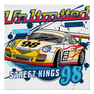 Poster Voiture de course _ Moteur 1